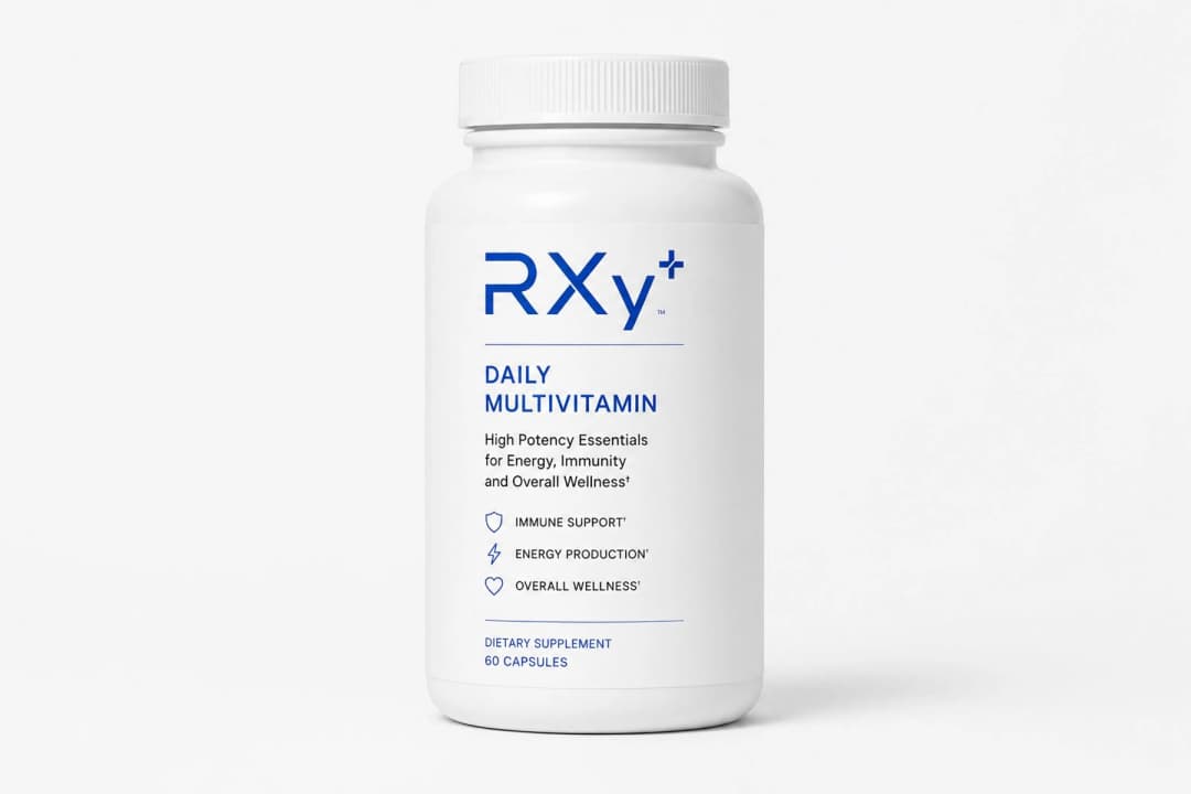 RXy+ Daily Multivitamin bottle – 60 capsules, high potency dietary supplement for immune support, energy and overall wellness