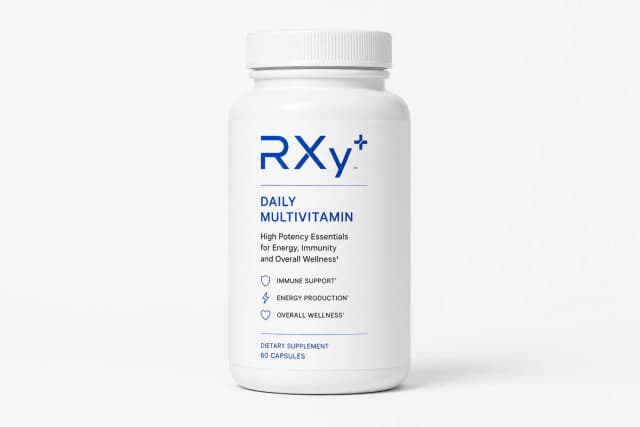 RXy+ Daily Multivitamin bottle – 60 capsules, high potency dietary supplement for immune support, energy and overall wellness